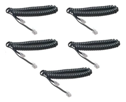Cordão Espiral Modular 4p4c 2 Metros Preto (kit 05 Peças)