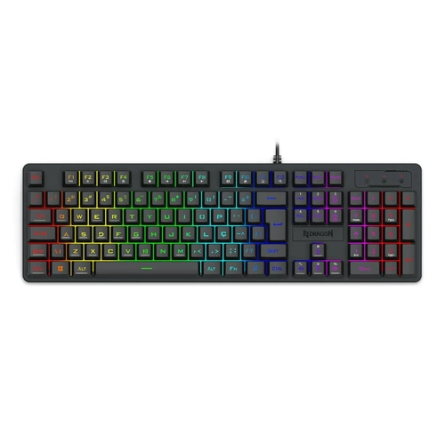Teclado Redragon Netherbane Rainbow Preto - K521-R