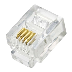 Plug Modular Rj-11 4x4 Para Cabo De Telefone (rj9/rj10)