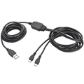 Cabo Micro USB tipo Y Trust Duo Cable GXT 222 T20165 Ponta Dupla Preto 3.5m