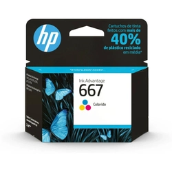 Cartucho Tinta HP 667 Colorido - 3YM78AB