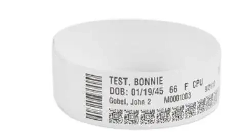 Pulseira Zebra Hc100/zd510 1x11 Adulto Branca 10006995k