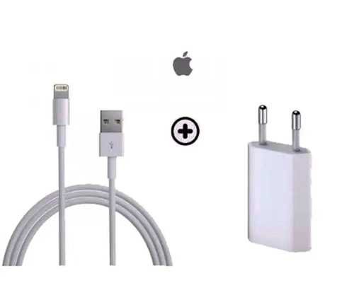 KIT CABO DE DADOS USB X IPHONE5 + CARREGADOR 2P