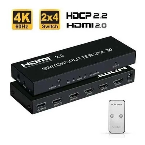 Adaptador Splitter Hdmi 2 Ent. P/ 4 Saídas Full Hd Ref. Ss-07