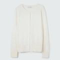 Cardigan em Tricort Off White Hering - Feminino