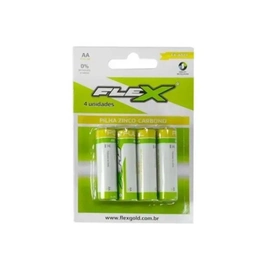Pilha Aa Zinco Carbono Blister C/4 Fx-aaz4 Flex
