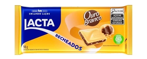 Barra De Chocolate Ouro Branco Lacta 98g