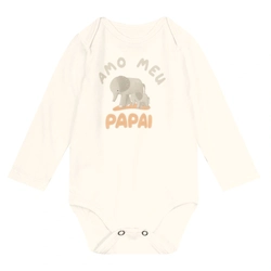 Body Manga Longa Amo Meu PAPAI Brandili - Unissex