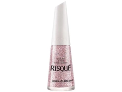 Esmalte Glitter Risqué Granulado Rosé 8ml