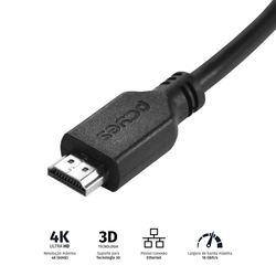 Cabo Hdmi 2.0 4k 30awg Puro Cobre 20 Metros - Phm20-20