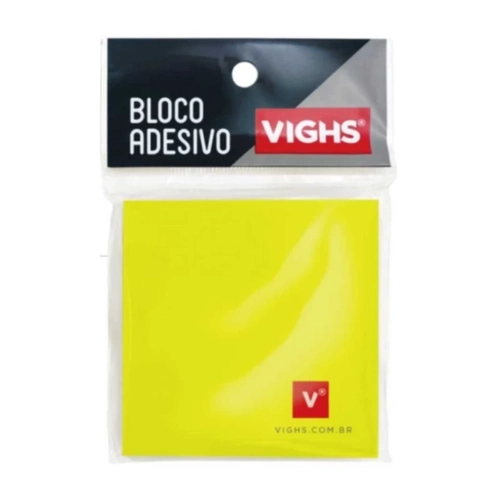 Bloco Adesivo 76x76mm Amarelo VIGHS