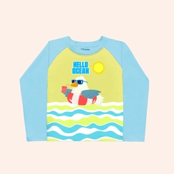 Camiseta Manga Longa Moda Praia Fakini Masculino