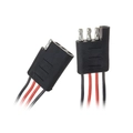 Conector Evus C-040 35/x 4 Vias Com Fio 1mm Preto Macho/femea