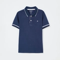 Camisa Polo Manga Curta Azul Piquet Hering - Masculina