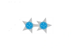 Divisa de Gola Metal de 1° Tenente (Unidade)