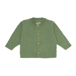 Casaquinho Tricot Ponto Diferenciado Verde Masculino - Mini & Co