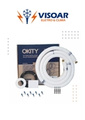 Kit instalação Ar Condicionado s/SUPORTE  (1/4 X 3/8) - 3 Metros - OKITY