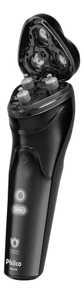 BARBEADOR ELÉTRICO PHILCO PBA08 À PROVA D  ÁGUA BIVOLT PRETO RECARREGÁVEL