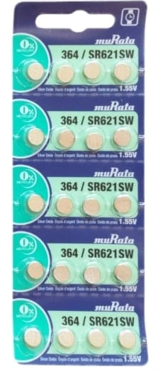 364 = 621 = 620 = 363 = G1 Murata - 1,55V cartela c/20un.