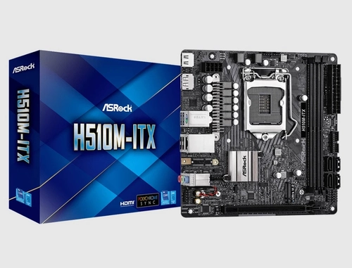 Placa Mae Asrock Mini Itx H510m-itx Lga1200 2xddr4 (64gb),pcie X16,4x Sata,m.2 Sata e Nvme, Hdmi, Dp, Usb 2x 3.2, 2x 2.0