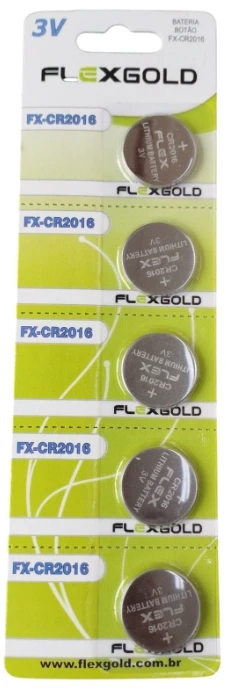 CR2016 Flex - 3V Lithium cartela c/5un.