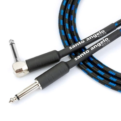 Cabo de Guitarra Angel Tx 0,30 Mm Conector P10/p10 90º 20ft 6,10 Metros Textil