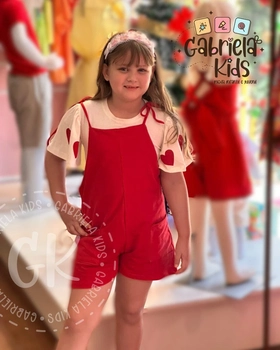 Salopete Happy Days vermelha