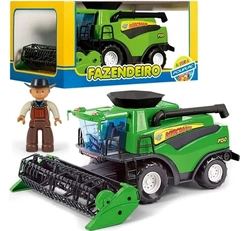 Carrinho Colheitadeira Verde Brinquedo Infantil Poliplac