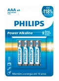 Pilha AAA Philips c/4 unidades. Alcalina
