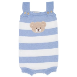 Body Banho de Sol Trançado Tricot - Azul Masculino