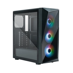 Gabinete Cooler Master Cmp 520 Atx Lateral Em Vidro Temperado 3 Fans Argb Preto    Cp520-kgnn-s00