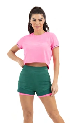 SHORT DUPLO DRY COM PROTEÇÃO UV E BOLSO INTERNO | ESTILO DO CORPO