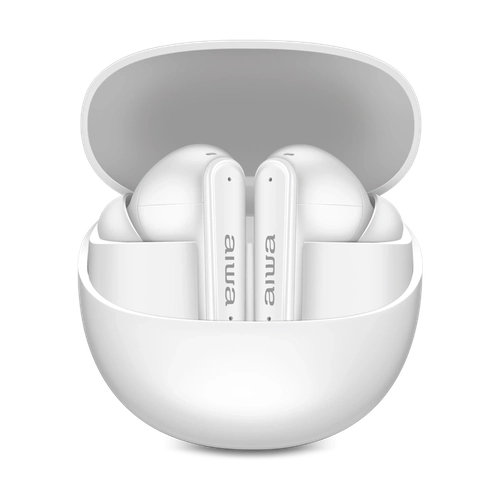 Fone de Ouvido Eardbud AIWA, Bluetooth, IPX4, ANC, Branco - AWS-EB-04-W