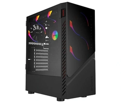 Gabinete Gamer Set Black Vulcan - Lateral Em Vidro - Pcyes - Gsbvpbr