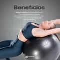 Bola de Pilates Suíça 65cm Para Exercícios Fortalecimento Muscular Tecnologia Anti Estouro EssenceFit