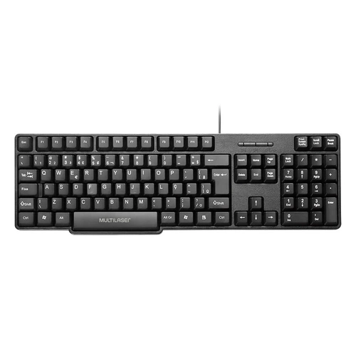 Teclado USB Multilaser Slim Preto - Tc213