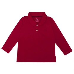 Camisa Polo Manga Longa Piquet Vermelha Charpey - Masculina