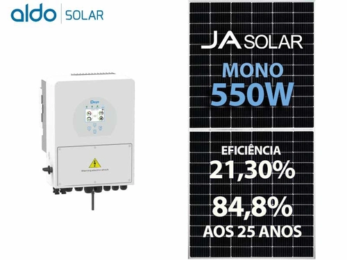 Gerador De Energia Solar Deye Hibrido Solo Romagnole Deye Gfh 2,75kwp Ja 550w Sun 3kw 220v