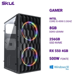 Computador 5000 Core I5 4590 3.3ghz Memória 8gb Ddr3 Ssd 256gb Nvme Rx 550 4gb Fonte 500w  Windows 10 Pro