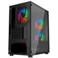 Gabinete Gamer Liketec Dark Revolution, RGB, Mid-Tower, 3x Fans, Vidro Temperado, M-ATX LC-MT-REVOLUTION-2051