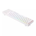 Teclado Mecânico Gamer Redragon Pollux, 75%, Switch Blue,  ABNT2, Branco, K628W-RGB