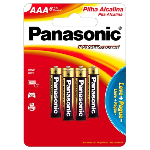 Pilha Alcalina Aaa C/6 Lr03xab/6b192