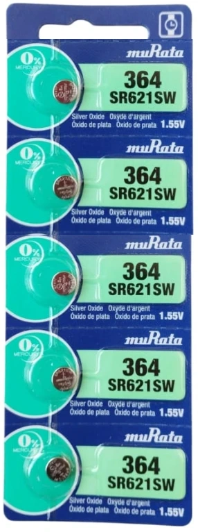 364 = 621 = 620 = 363 = G1 Murata - 1,55V cartela c/5un.
