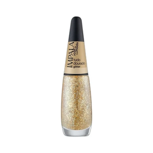 Esmalte Impala A Cor da Sua Moda - Tudo Dourado Glitter 7,5ml