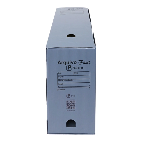 Caixa Arquivo Morto Polionda Cinza Polibras
