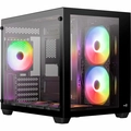 Gabinete Gamer Aerocool Dryft Preto Com 6 Fans Argb Mini-g-bk-v2