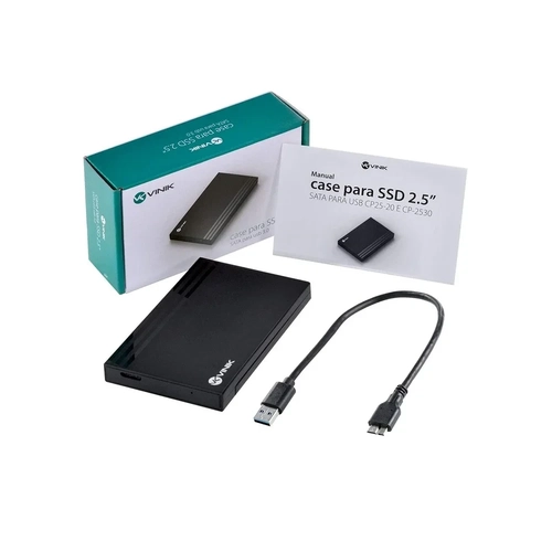 CASE EXTERNO PARA SSD 2.5 SATA USB 2.0 PLASTICO - VINIK CP25-20