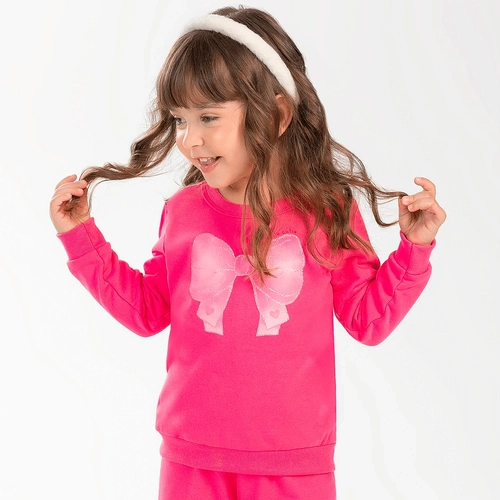 Blusão Moletom Peluciado Estampa Laço Cativa - Feminino