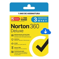 Antivírus Norton 360 Deluxe - 3 Dispositivos - 12 Meses - 21405649