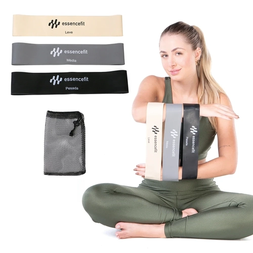 Faixas Elástica Exercícios Fisioterapia Yoga Alongamento Pilates Essencefit